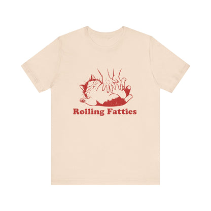 Rolling Fatties Cat TShirt, Funny Cat Graphic Shirt, Cat Lovers Gift - PopCultureByDesign36