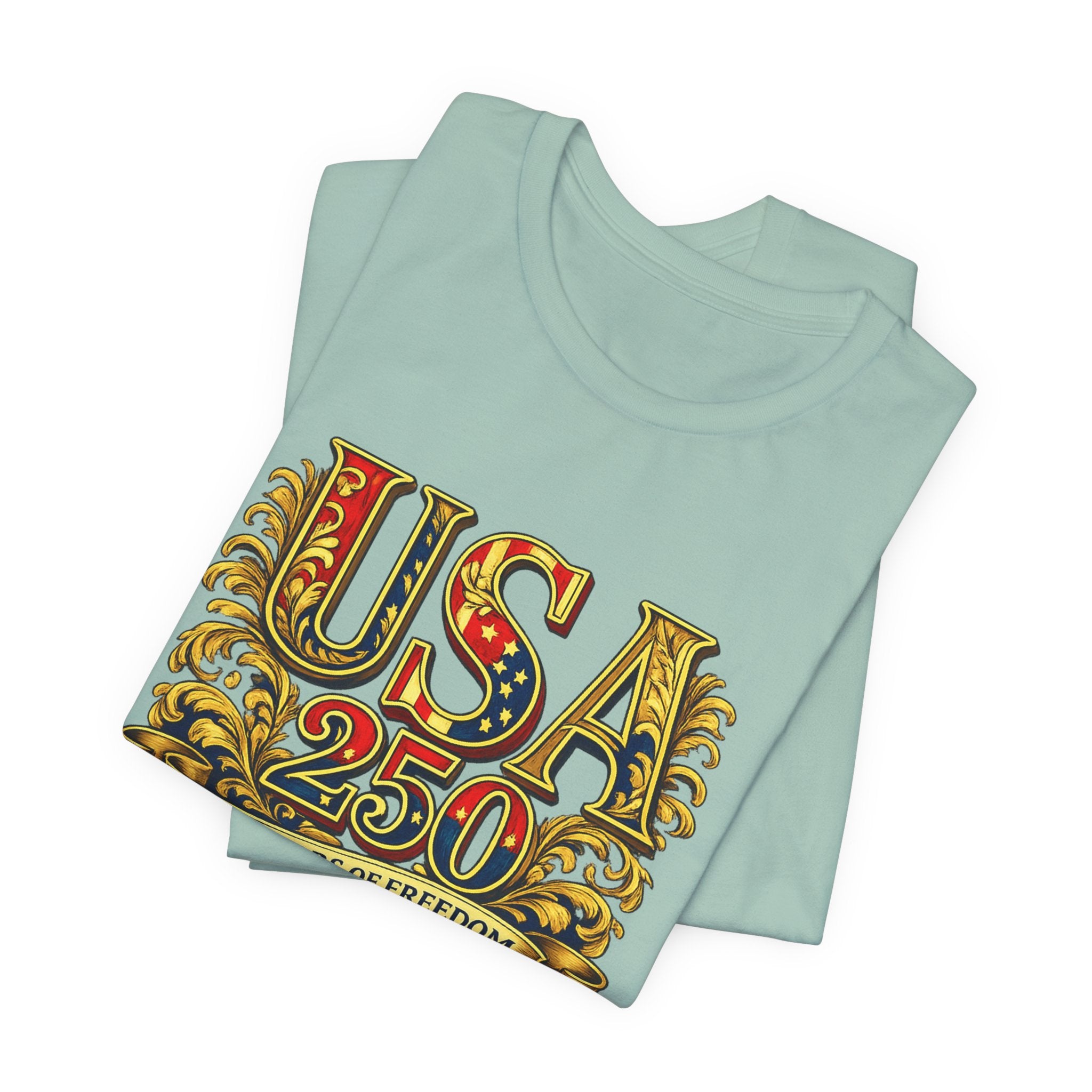 Retro 250 Years USA Freedom T-Shirt | Patriotic Americana Independence Anniversary by Printify