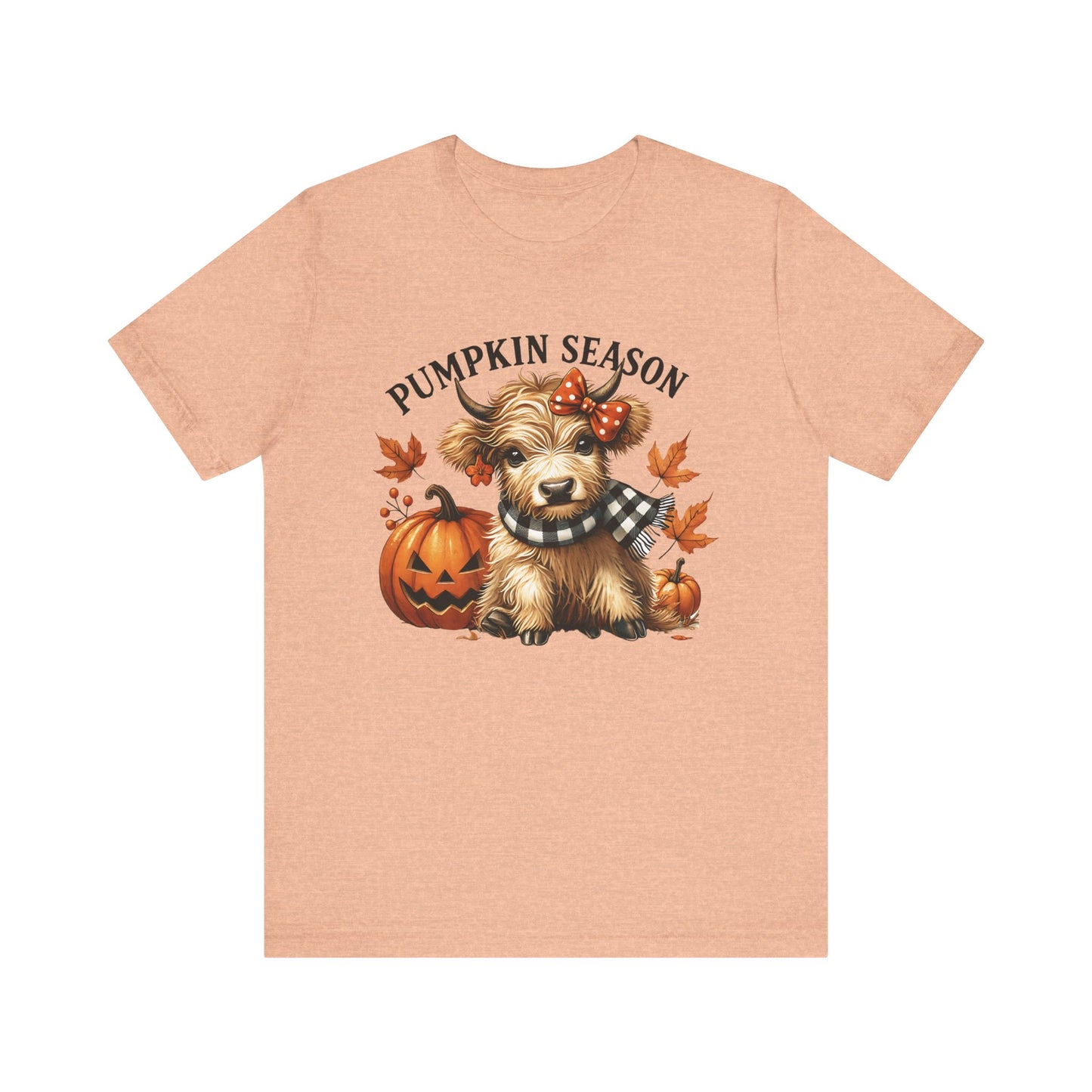 Pumpkin season, cute highland cow, baby cow shirt, Cute Cow shirt - PopCultureByDesign36