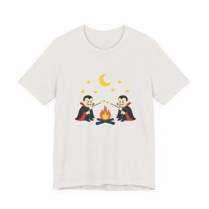 Camping Dracula Tee, Halloween Shirt, Spooky Camping Top - PopCultureByDesign36