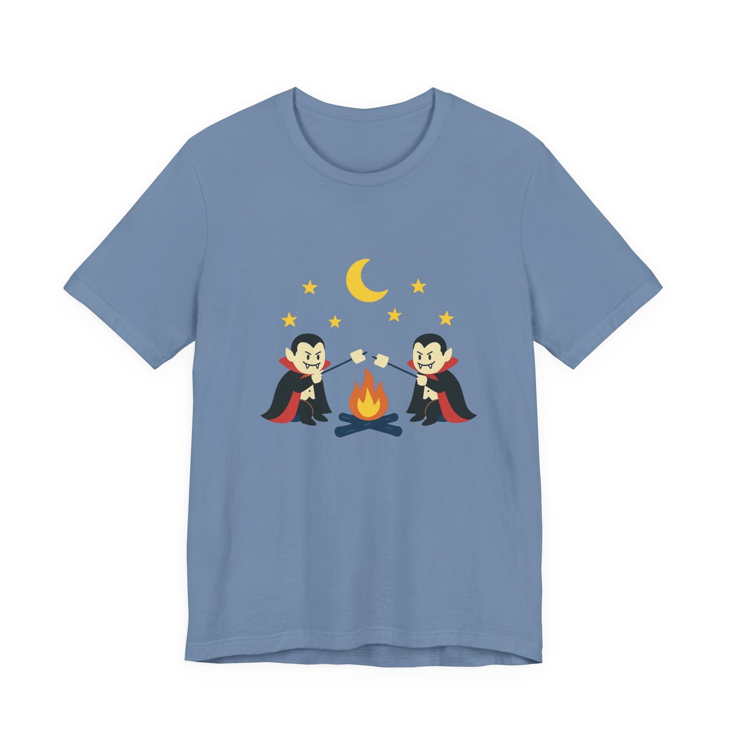 Camping Dracula Tee, Halloween Shirt, Spooky Camping Top - PopCultureByDesign36
