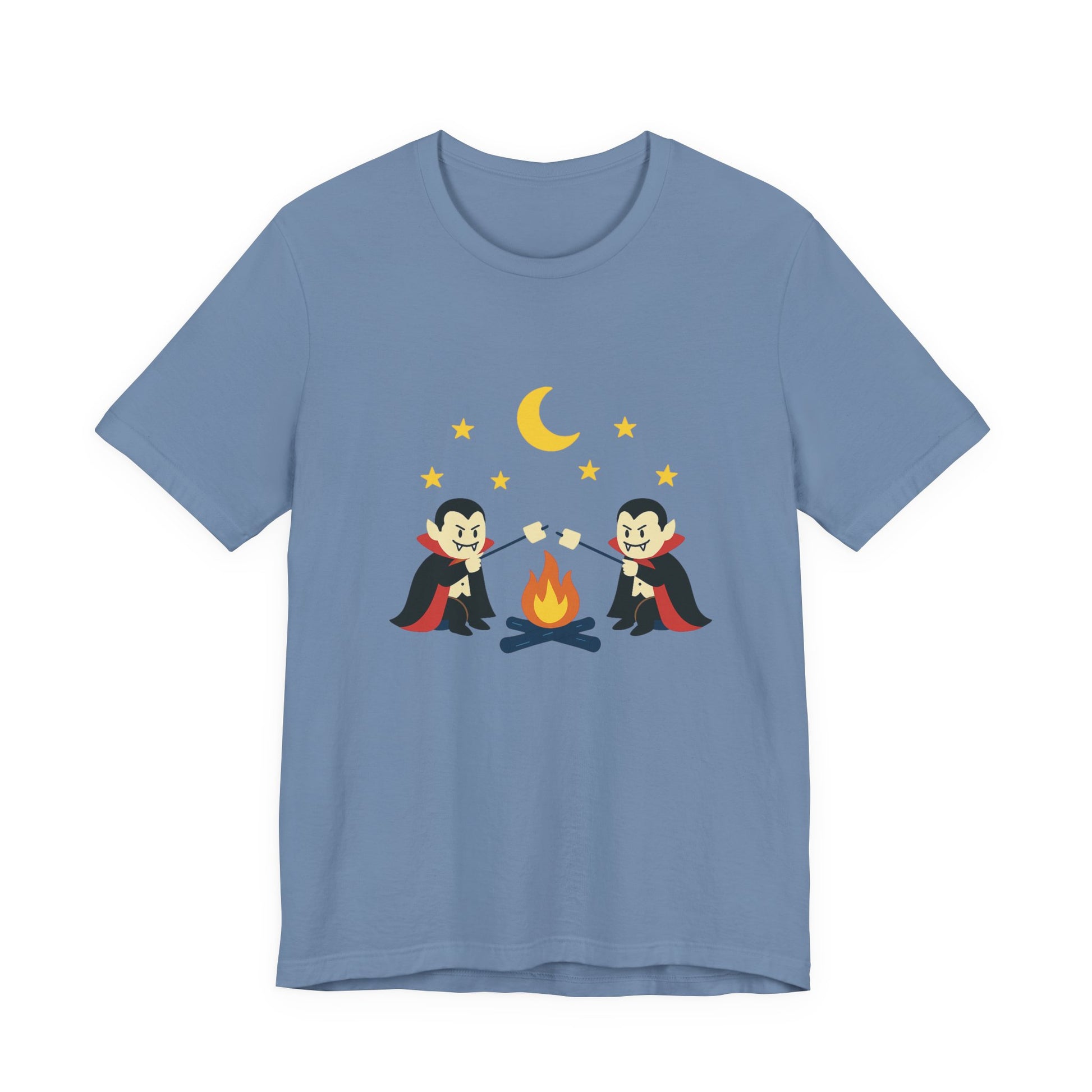 Camping Dracula Tee, Halloween Shirt, Spooky Camping Top - PopCultureByDesign36