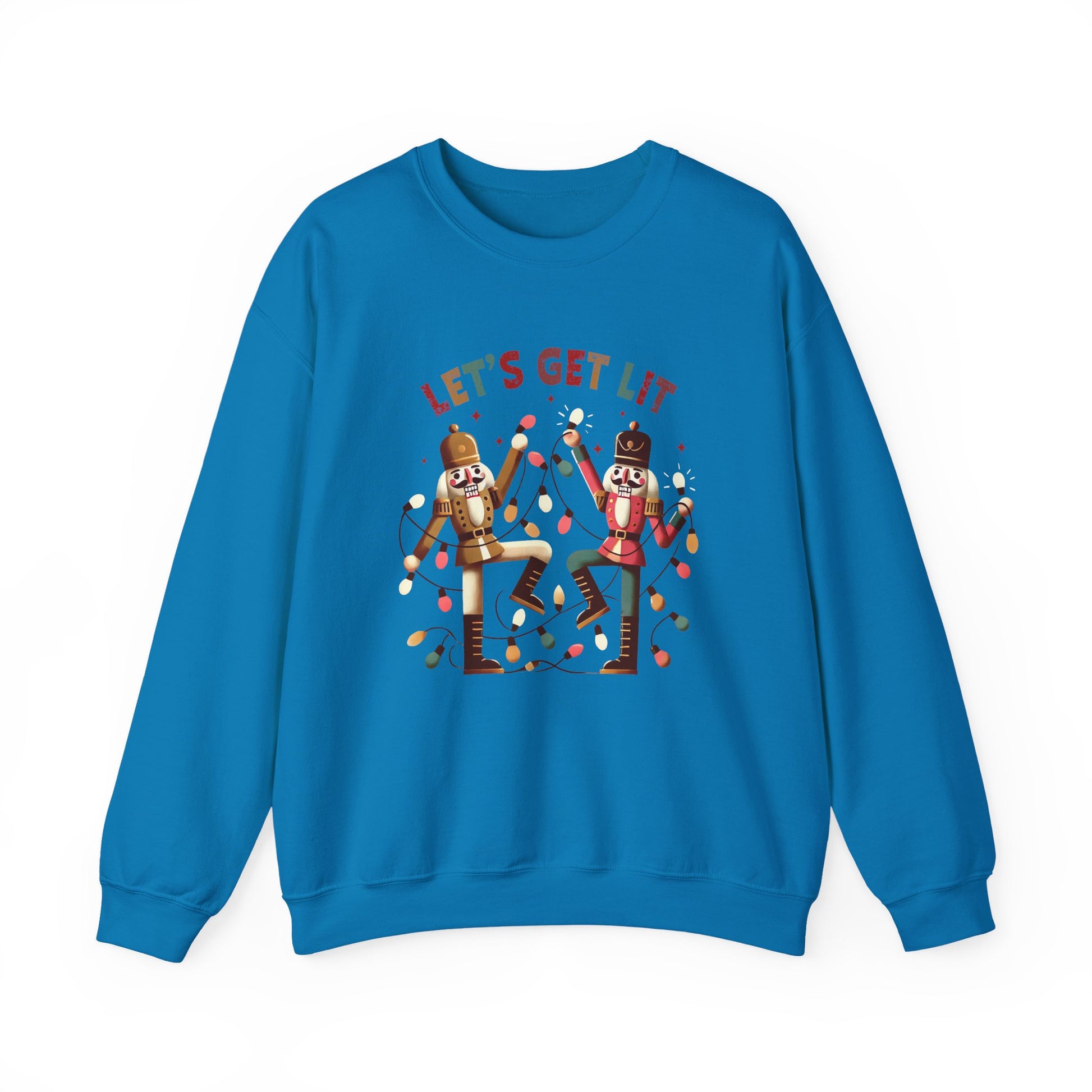 Let's get lit sweatshirt , Funny nutcracker Christmas shirt, Funny nutcracker - PopCultureByDesign36