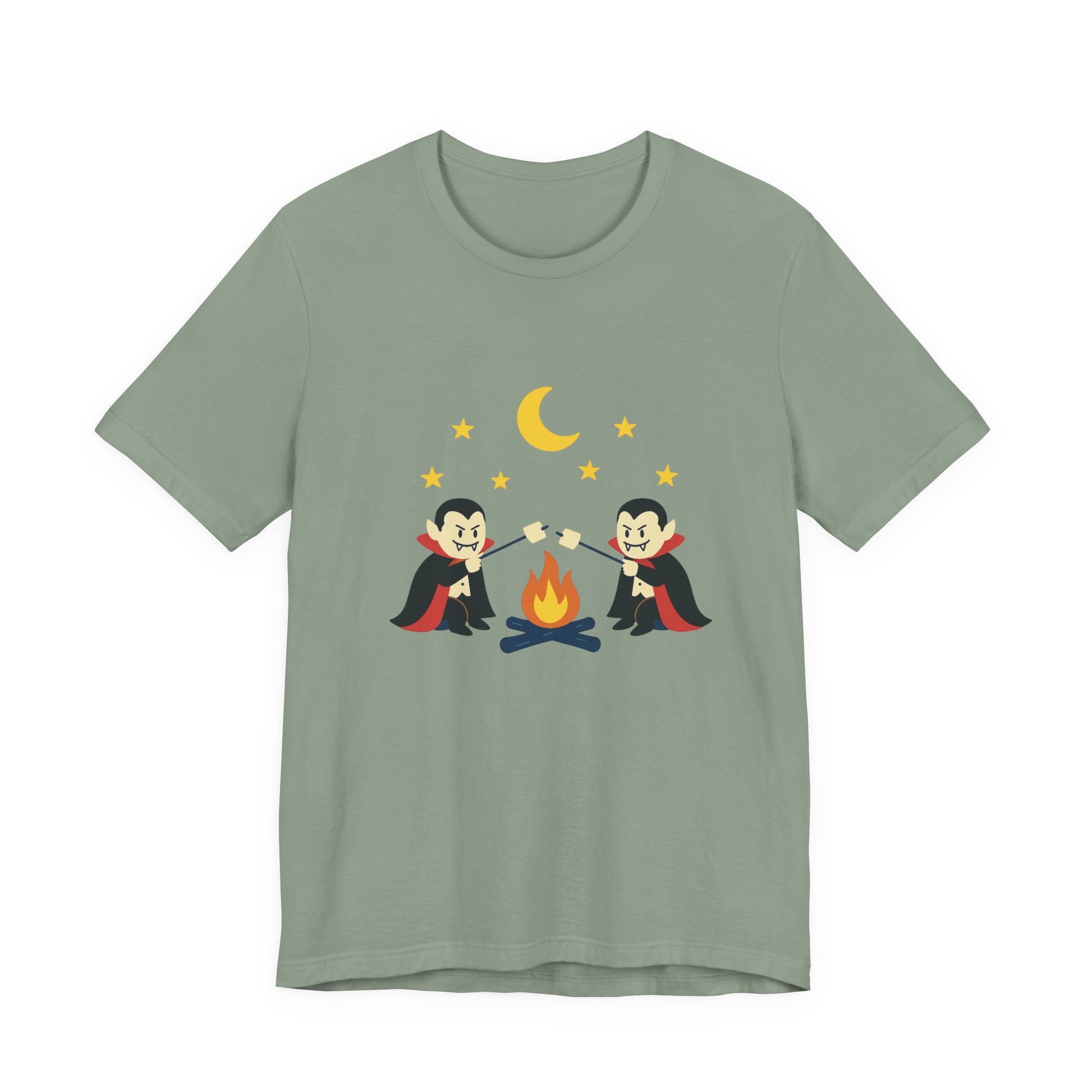 Camping Dracula Tee, Halloween Shirt, Spooky Camping Top - PopCultureByDesign36