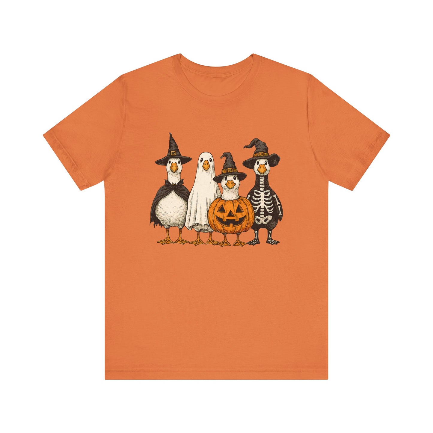 Duck Halloween Tee, Funny Halloween Duck Shirt, Quirky Bird Top - PopCultureByDesign36