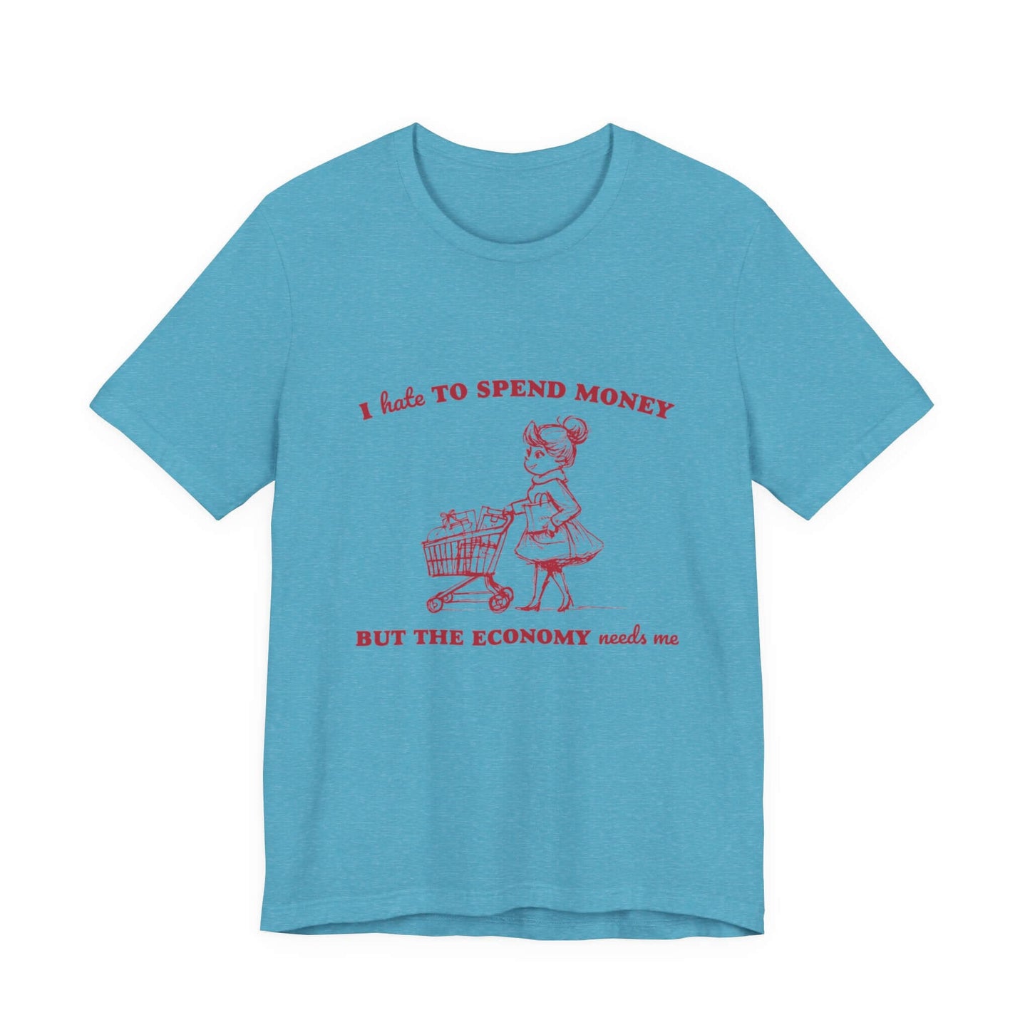 Retro Funny Woman T-Shirt, Hipster Shirt, Sarcasm Top in blue with humorous graphic.
