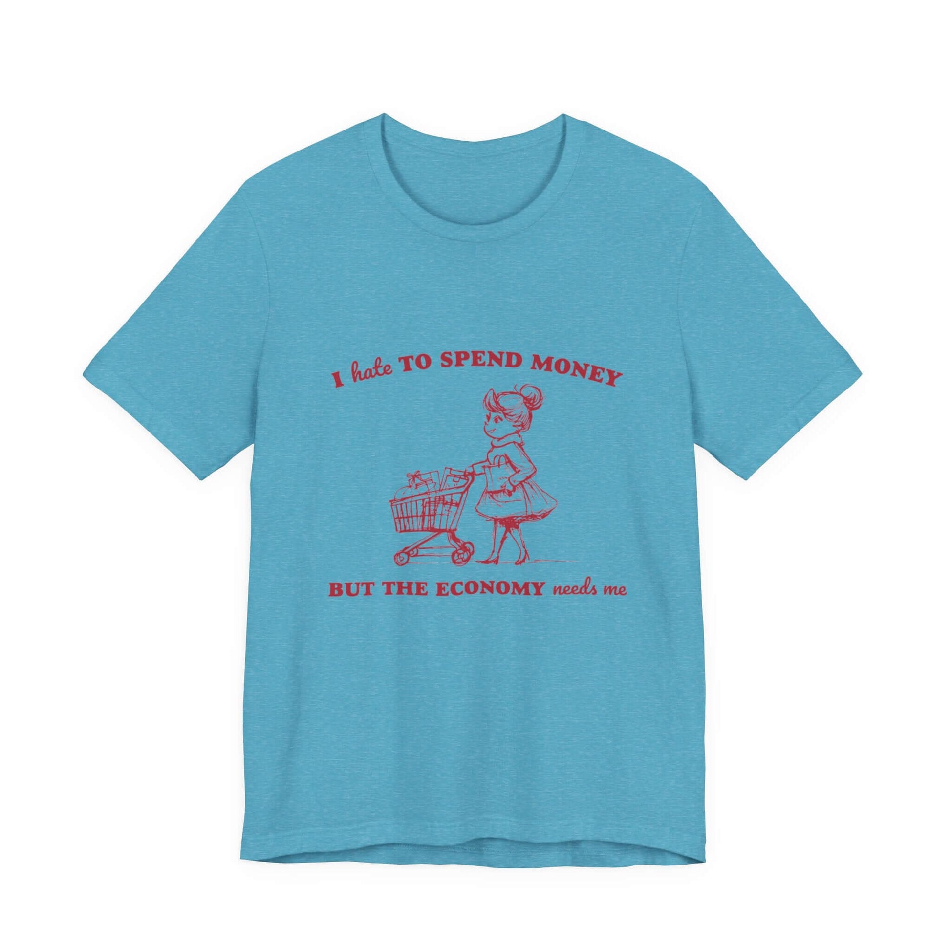 Retro Funny Woman T-Shirt, Hipster Shirt, Sarcasm Top in blue with humorous graphic.