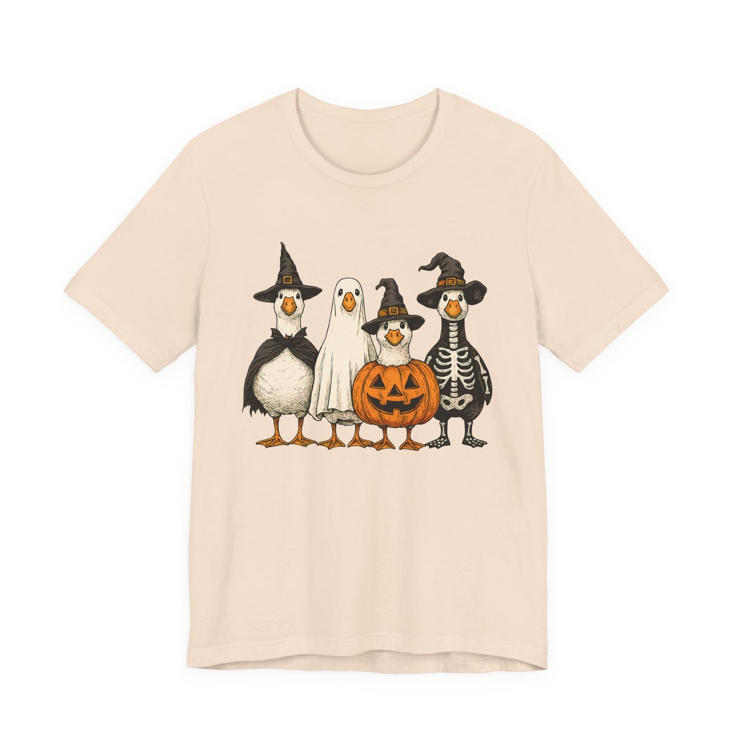 Duck Halloween Tee, Funny Halloween Duck Shirt, Quirky Bird Top - PopCultureByDesign36