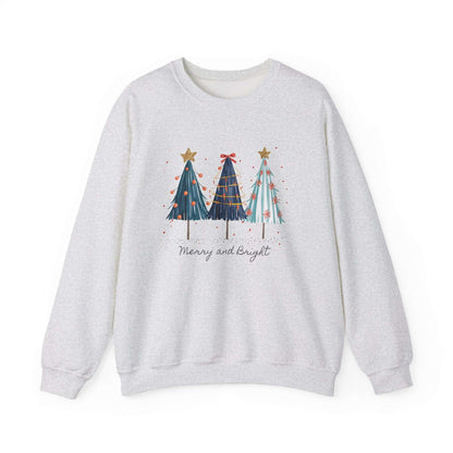 Christmas Watercolor Tree Sweatshirt, Cozy Seasonal Top, Boho XMas - PopCultureByDesign36