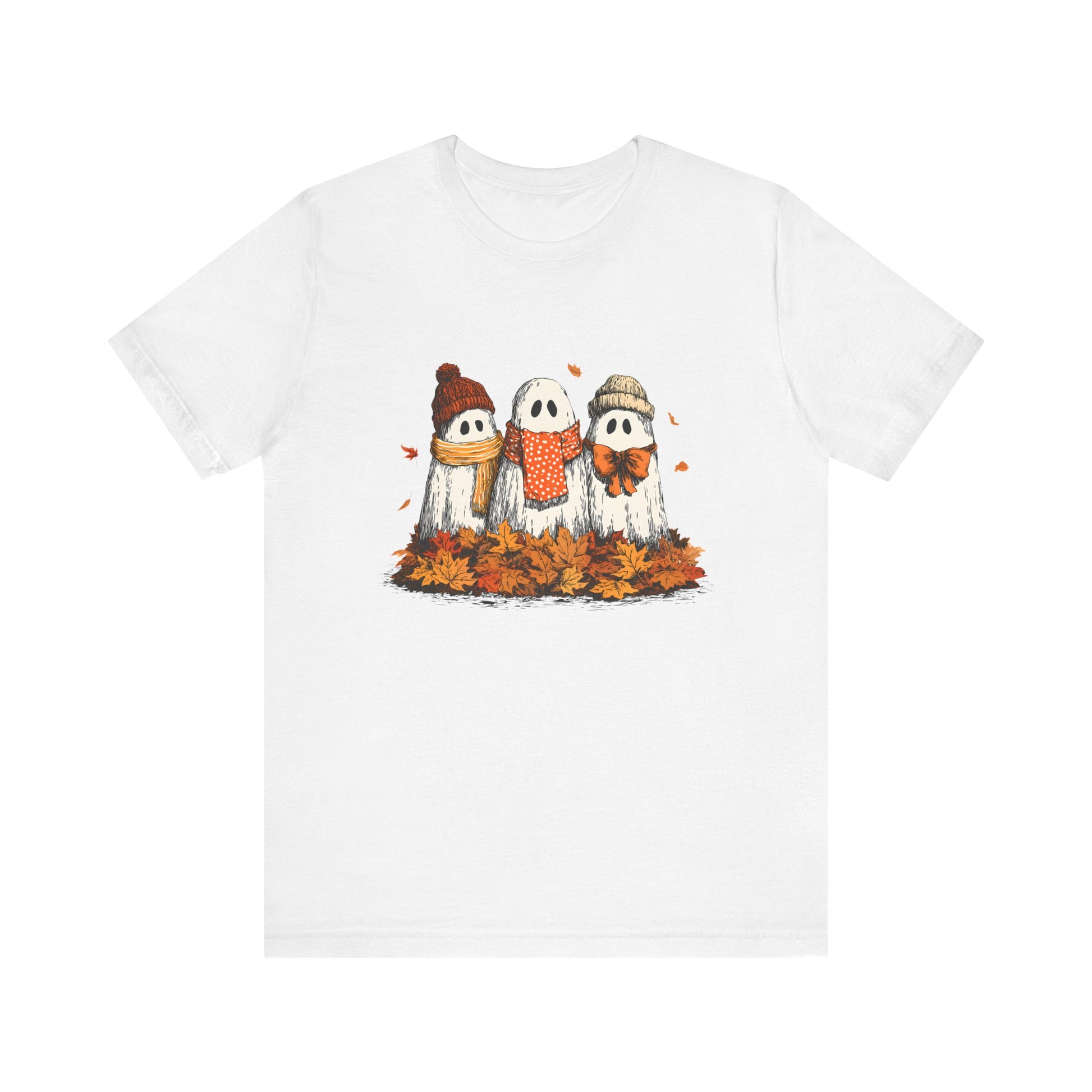 Cute Fall Ghosts Tee, Halloween T-Shirt, Ghost Graphic Tee - PopCultureByDesign36