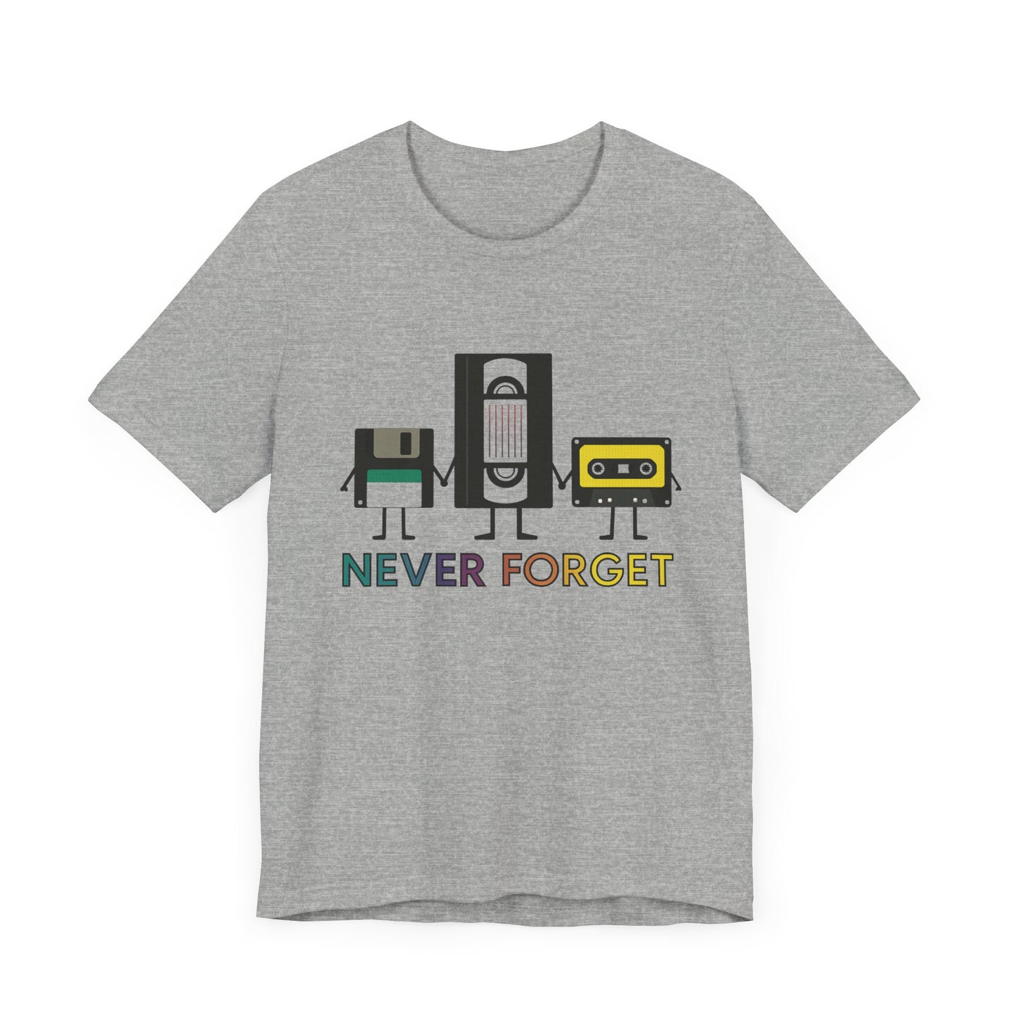 Retro VHS & Cassette Tape Unisex Tee, Vintage Never Forget T-Shirt - PopCultureByDesign36