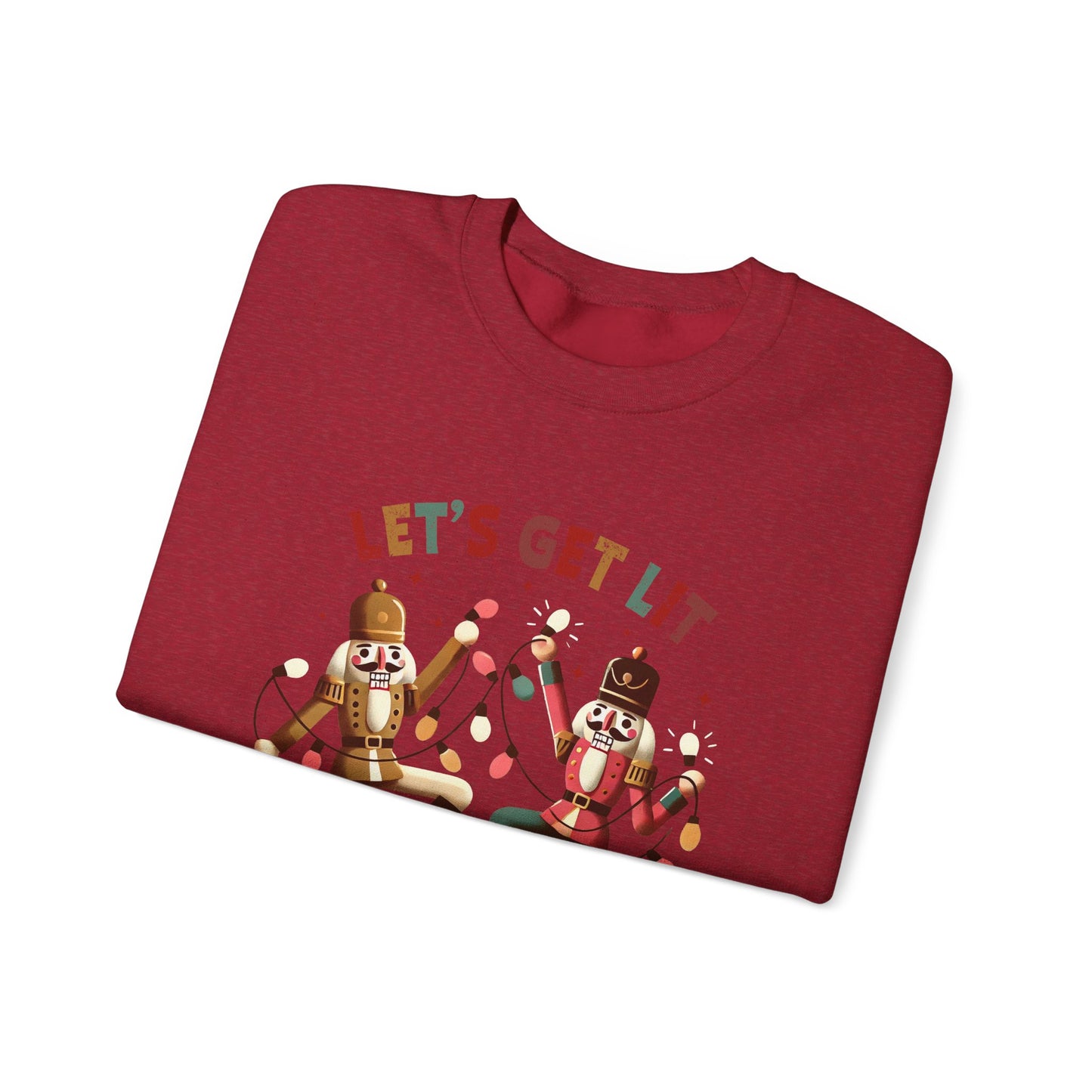 Let's get lit sweatshirt , Funny nutcracker Christmas shirt, Funny nutcracker - PopCultureByDesign36
