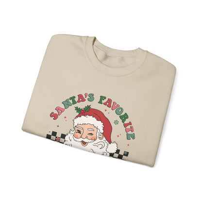 Santas Favorite Lunch Lady, Retro Santa Sweatshirt, Cute School Santa - PopCultureByDesign36