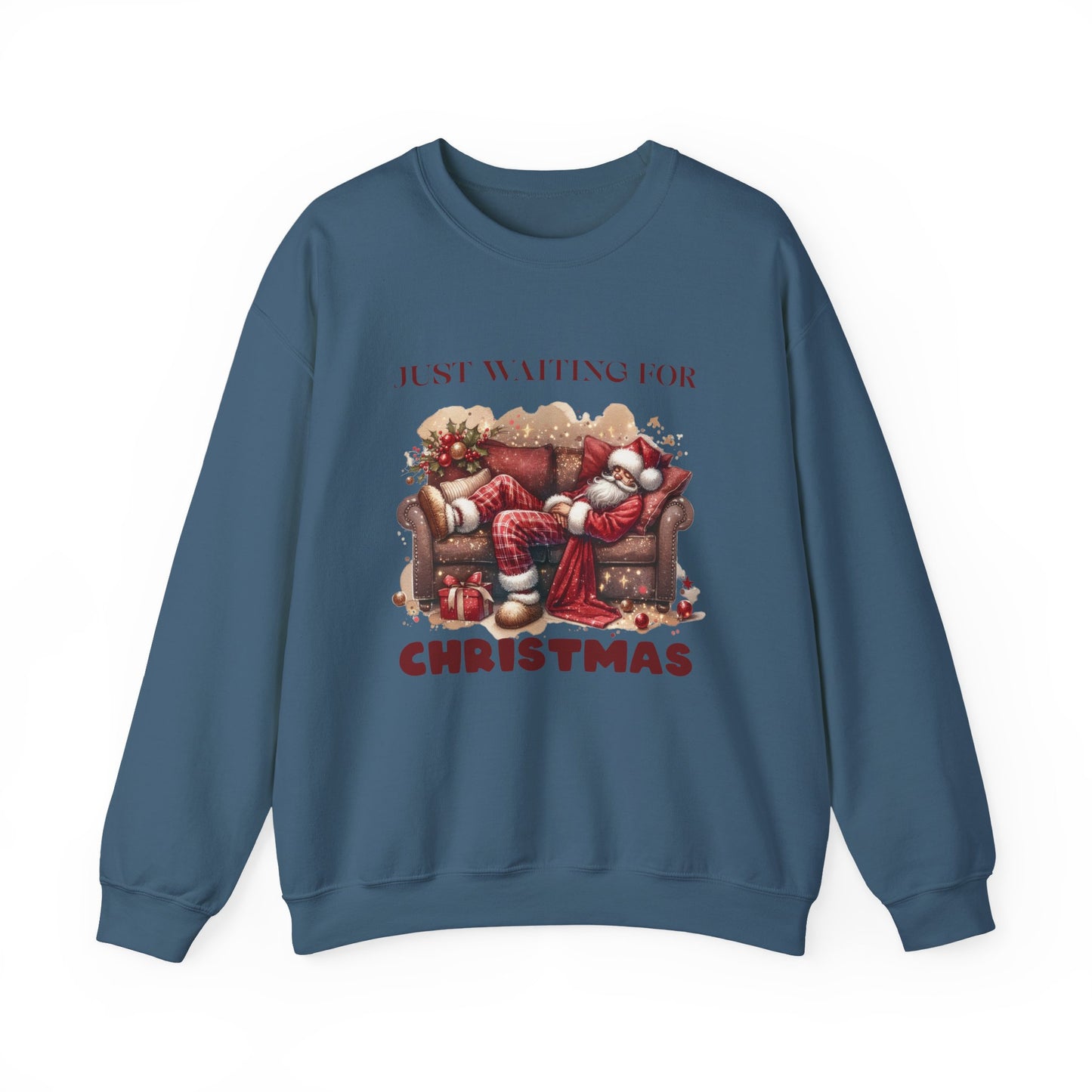 Just Waiting For Christmas Sweatshirt,Santa Clause Shirt ,Funny Christmas Shirt - PopCultureByDesign36