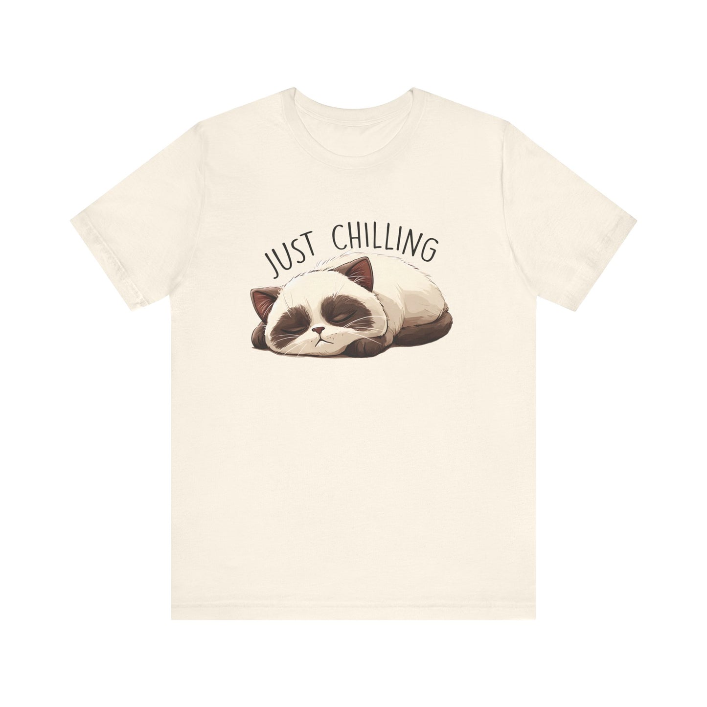Just Chilling, Lazy Cat Shirt, Cute Cat Shirt, Cat Lover Gift, Funny Cat Shirt - PopCultureByDesign36