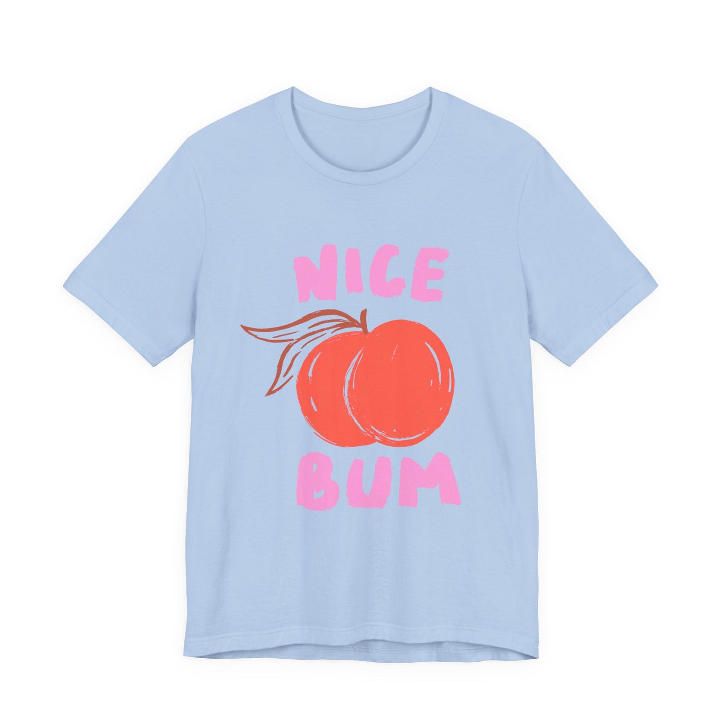 Nice Bum Peach Shirt, Cute Fruit Graphic T-Shirt, Food Lover Tee - PopCultureByDesign36