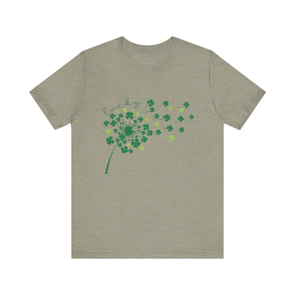 Lucky Shirt, St Patricks Day Shirt, Shamrock Heart T-Shirt - PopCultureByDesign36