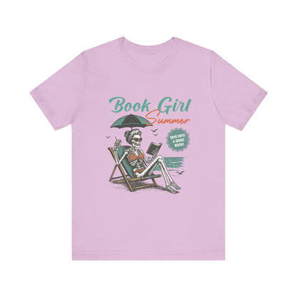 Book Girl Summer Shirt, Reading Lover Tee, Literary Bookworm Top - PopCultureByDesign36