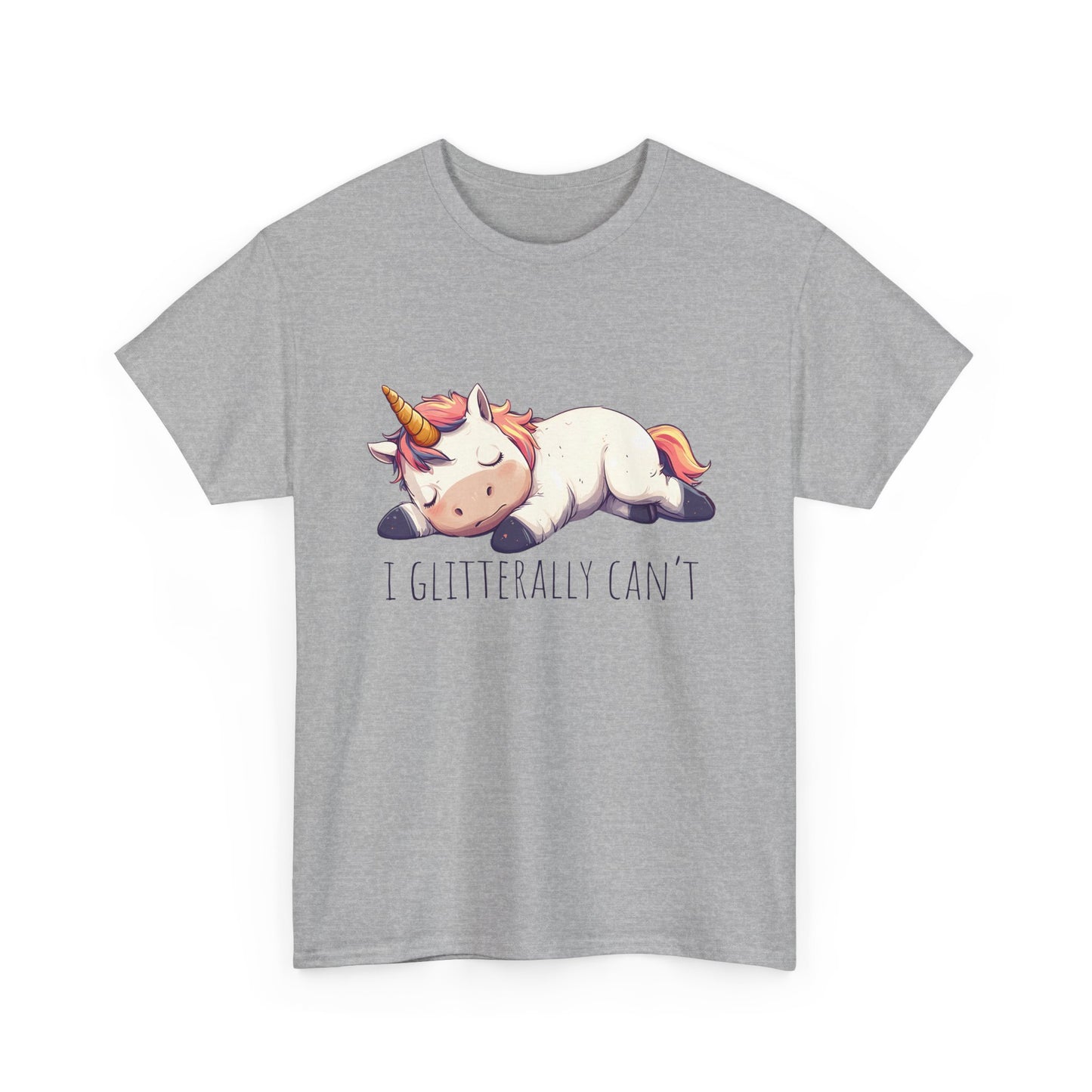 I glitterly can't, cute unicorn shirt, lazy unicorn shirt, funny unicorn shirt - PopCultureByDesign36