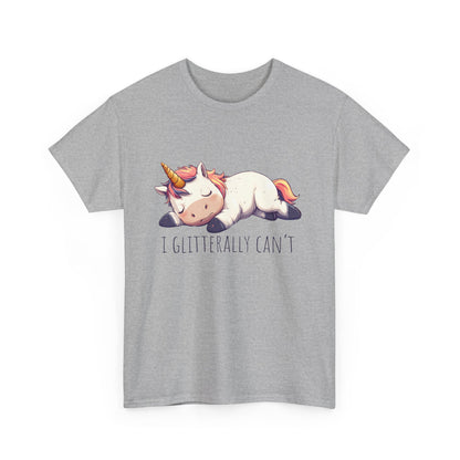 I glitterly can't, cute unicorn shirt, lazy unicorn shirt, funny unicorn shirt - PopCultureByDesign36