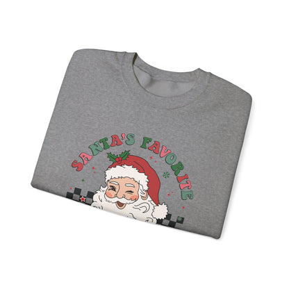 Santas Favorite Lunch Lady, Retro Santa Sweatshirt, Cute School Santa - PopCultureByDesign36