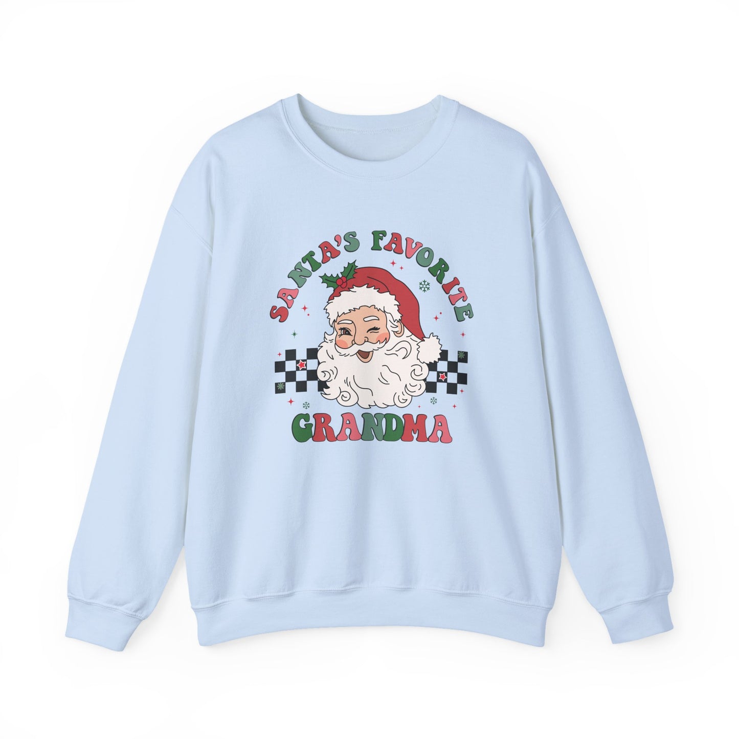 Santas Favorite Grandma, Retro Santa Sweater, Retro Santa Claus Sweatshirt - PopCultureByDesign36