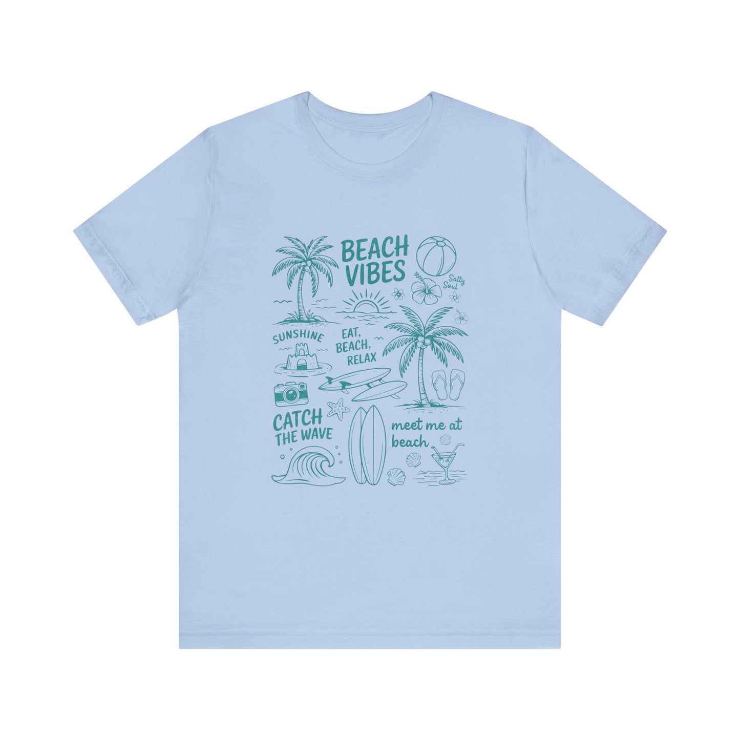 Beach Vibes Shirt, Ocean Lover Shirt, Summer T-Shirt, Sea Life Top - PopCultureByDesign36