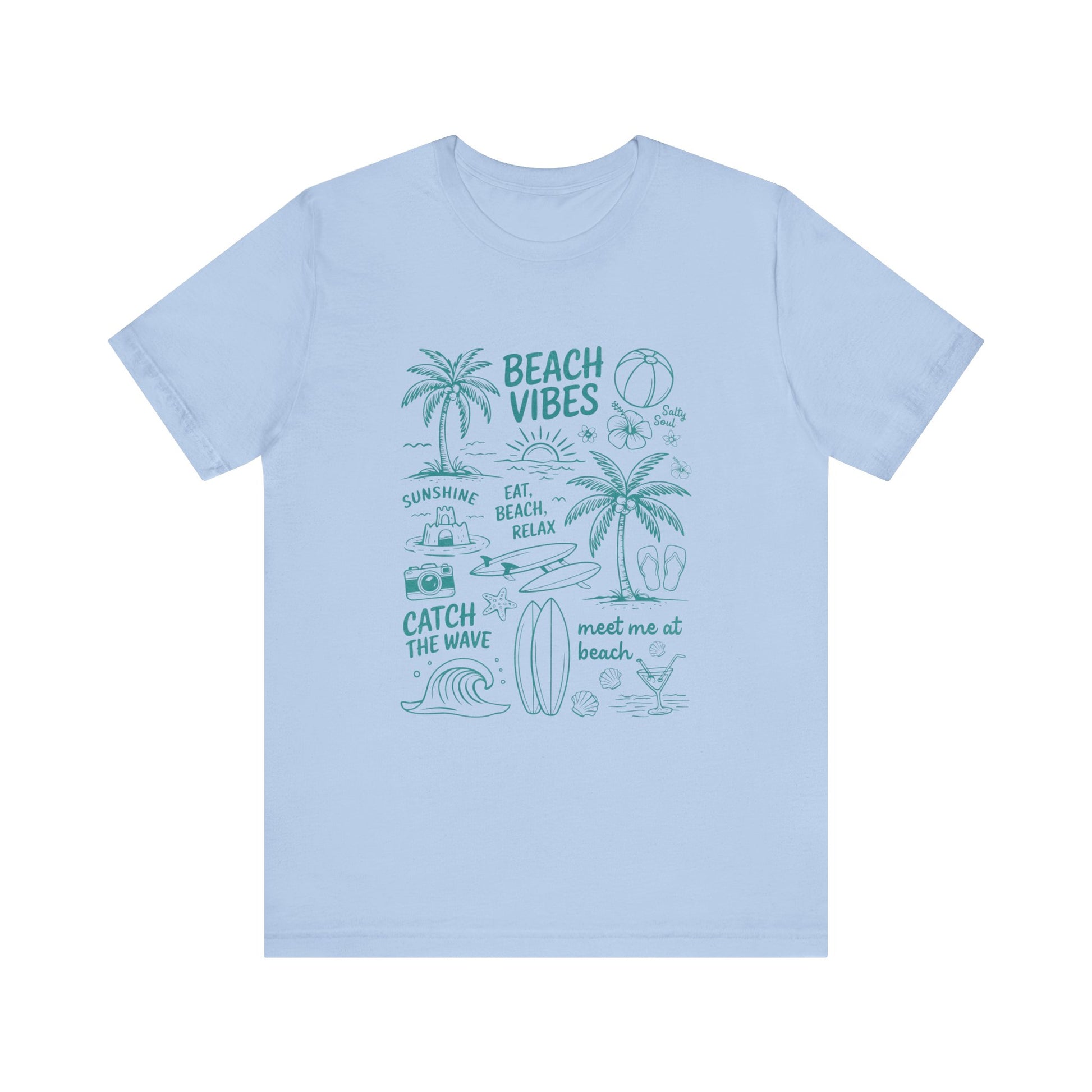 Beach Vibes Shirt, Ocean Lover Shirt, Summer T-Shirt, Sea Life Top - PopCultureByDesign36