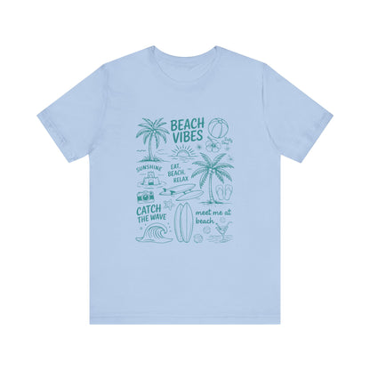 Beach Vibes Shirt, Ocean Lover Shirt, Summer T-Shirt, Sea Life Top - PopCultureByDesign36