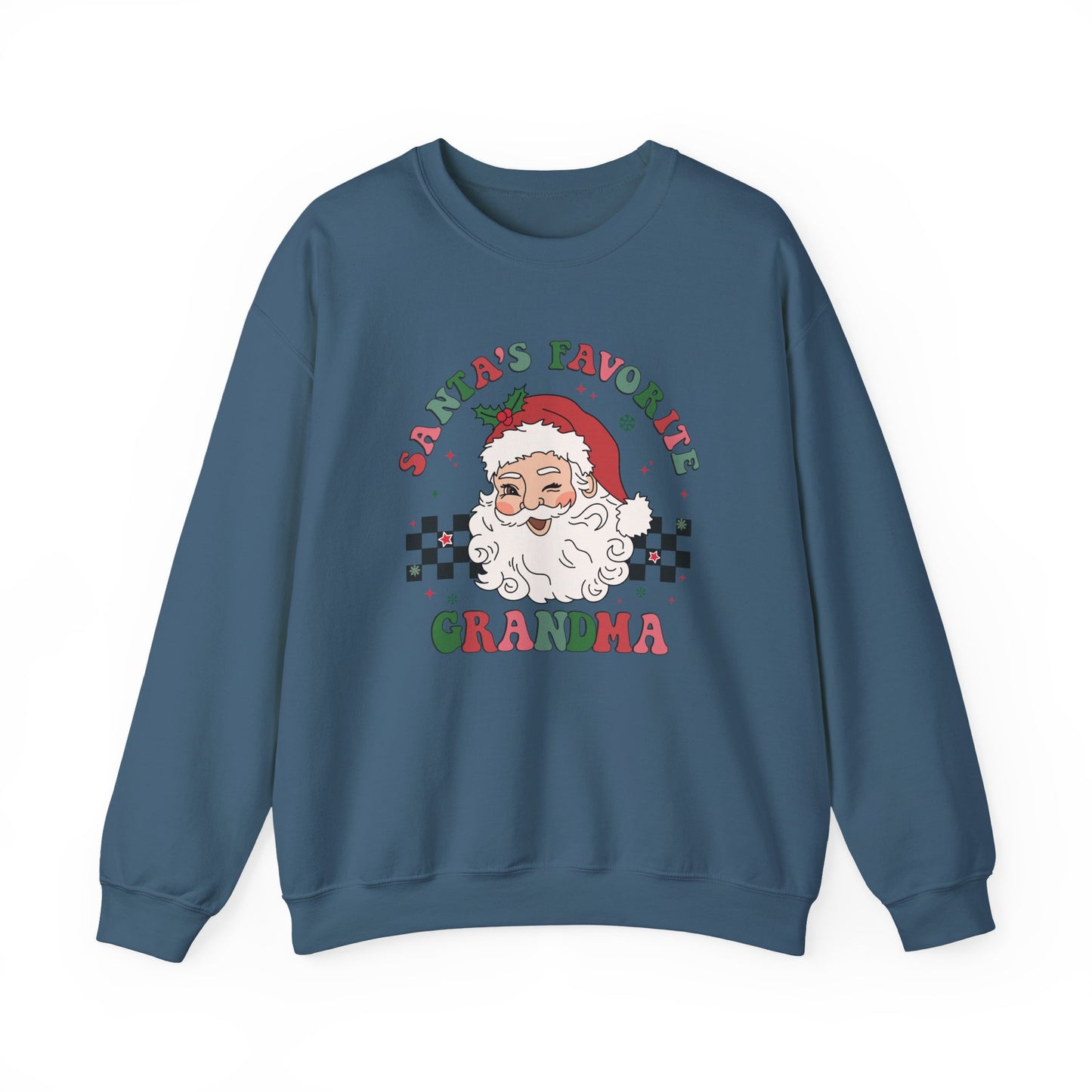 Santas Favorite Grandma, Retro Santa Sweater, Retro Santa Claus Sweatshirt - PopCultureByDesign36