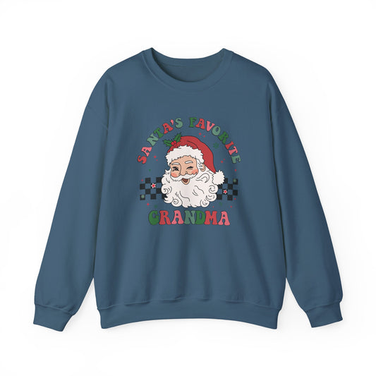 Santas Favorite Grandma, Retro Santa Sweater, Retro Santa Claus Sweatshirt - PopCultureByDesign36