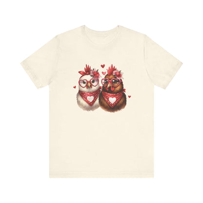 Valentines Day Farm Chickens Shirt, Valentine Farm Shirt, Chicken Shirt - PopCultureByDesign36