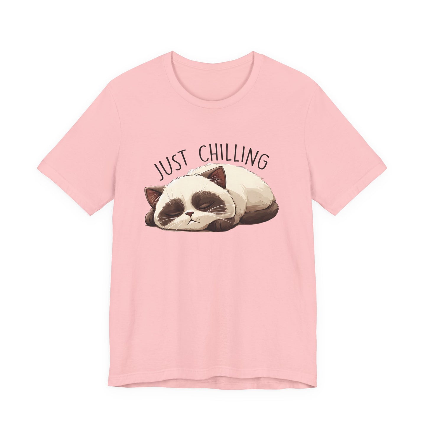 Just Chilling, Lazy Cat Shirt, Cute Cat Shirt, Cat Lover Gift, Funny Cat Shirt - PopCultureByDesign36