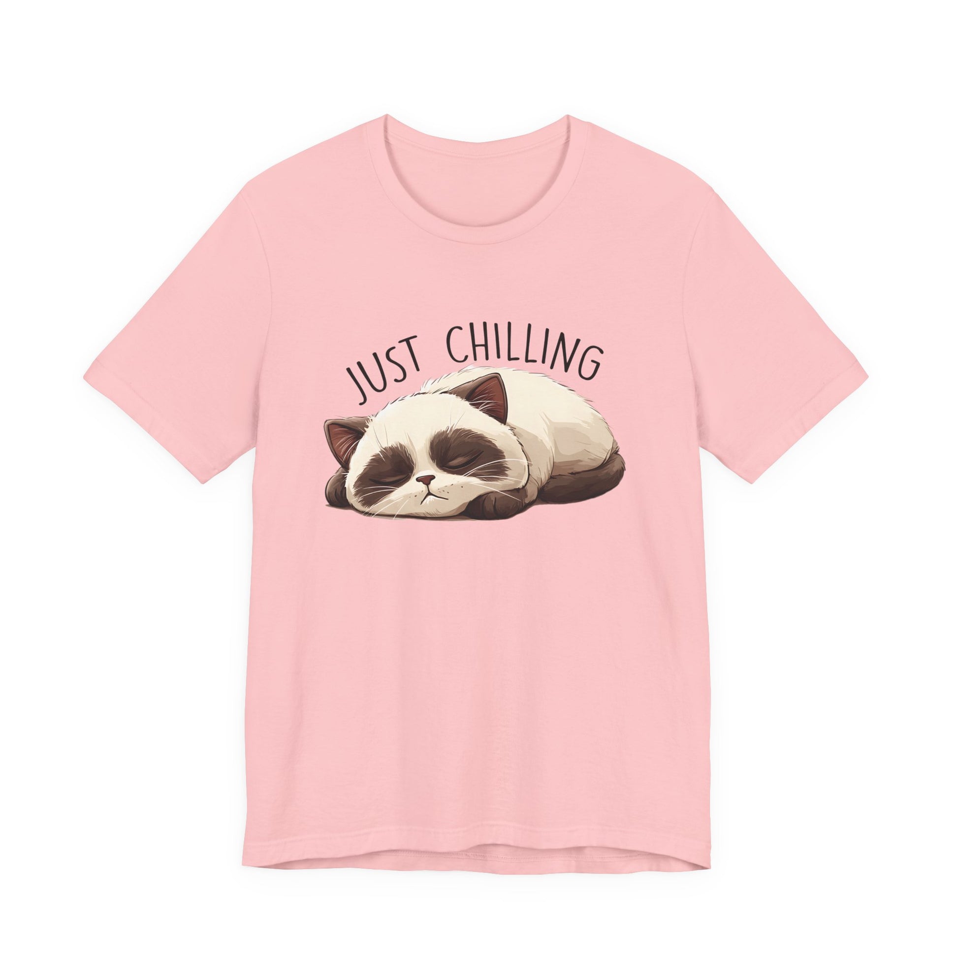 Just Chilling, Lazy Cat Shirt, Cute Cat Shirt, Cat Lover Gift, Funny Cat Shirt - PopCultureByDesign36