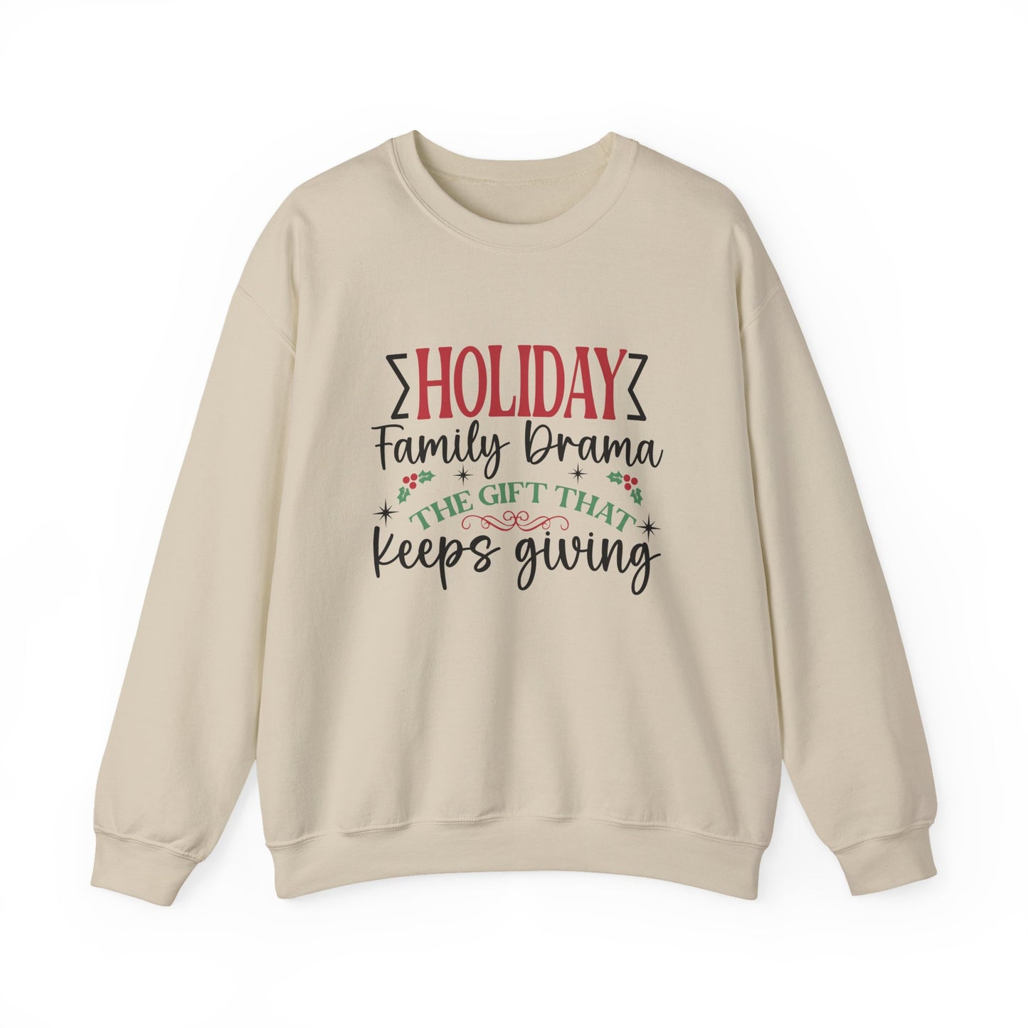 Holiday Family Drama The Gift That Keeps Giving Sweatshirt, Family Matching - PopCultureByDesign36