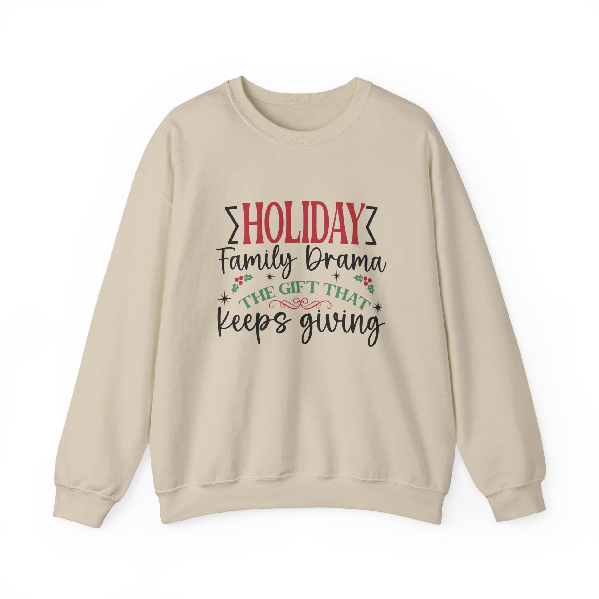 Holiday Family Drama The Gift That Keeps Giving Sweatshirt, Family Matching - PopCultureByDesign36