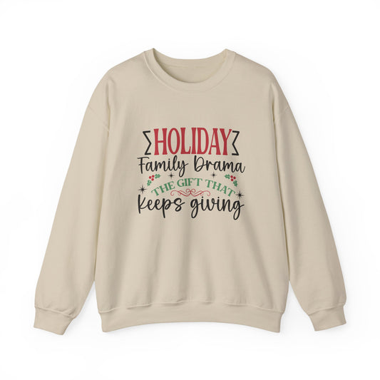 Holiday Family Drama The Gift That Keeps Giving Sweatshirt, Family Matching - PopCultureByDesign36