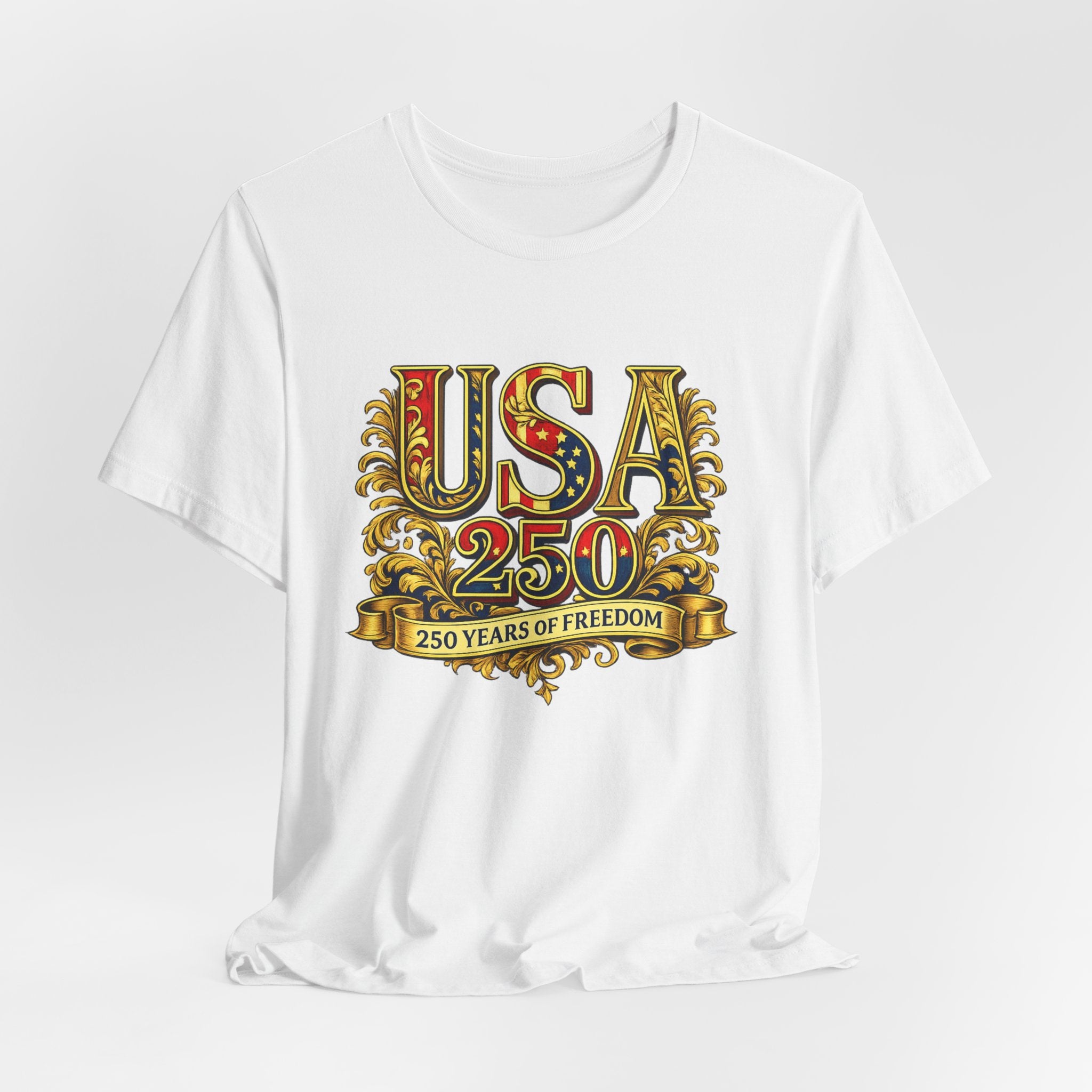 Retro 250 Years USA Freedom T-Shirt | Patriotic Americana Independence Anniversary by Printify
