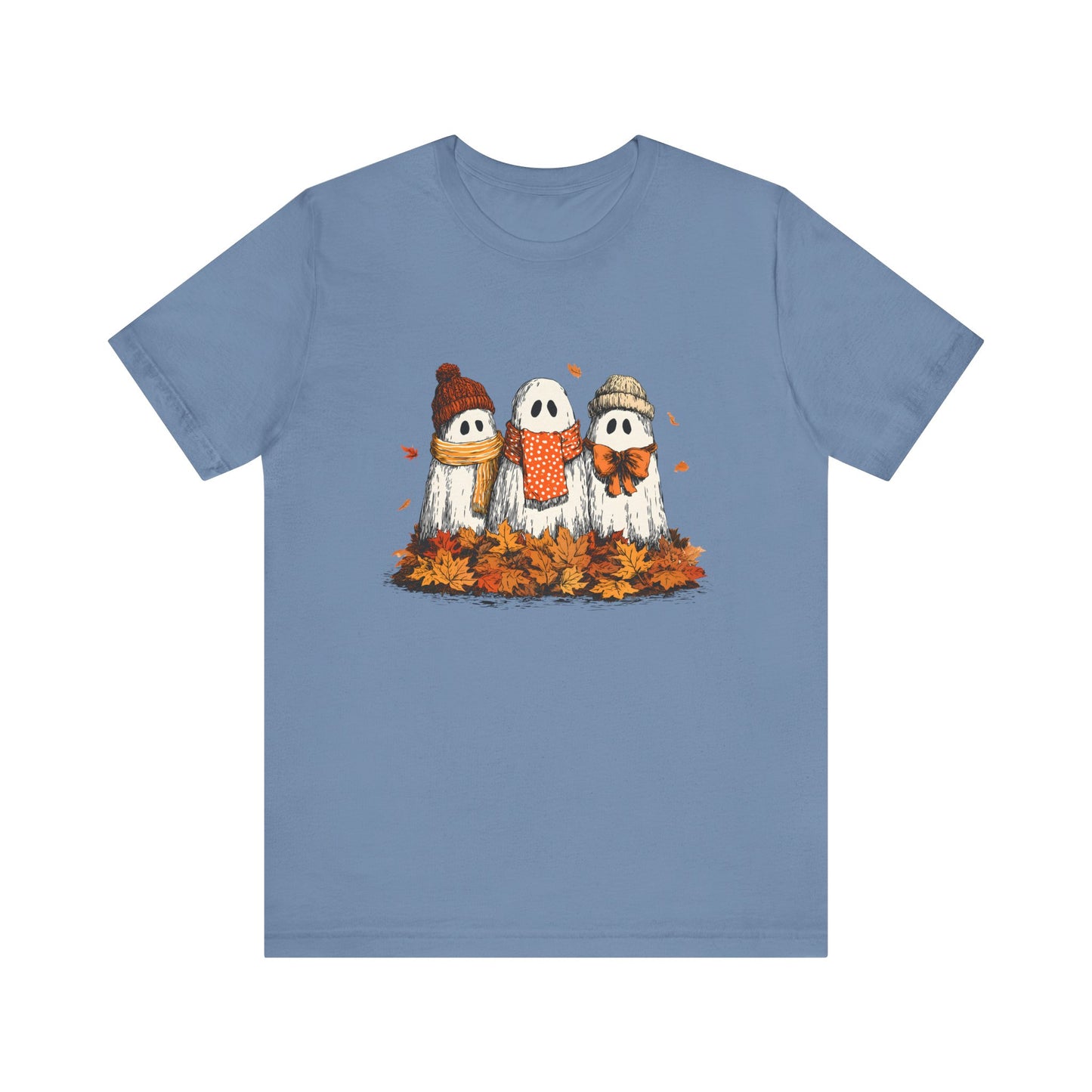 Cute Fall Ghosts Tee, Halloween T-Shirt, Ghost Graphic Tee - PopCultureByDesign36