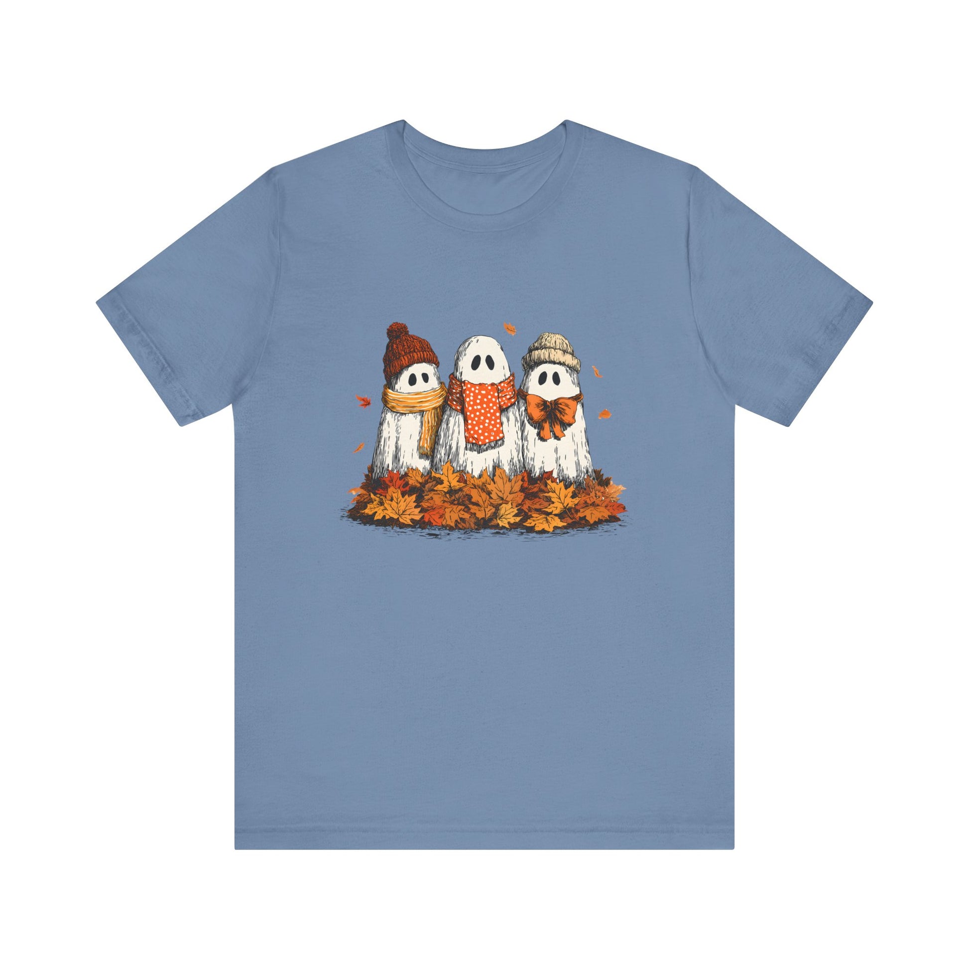 Cute Fall Ghosts Tee, Halloween T-Shirt, Ghost Graphic Tee - PopCultureByDesign36