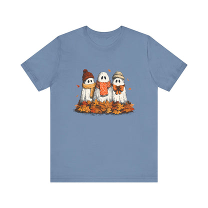 Cute Fall Ghosts Tee, Halloween T-Shirt, Ghost Graphic Tee - PopCultureByDesign36