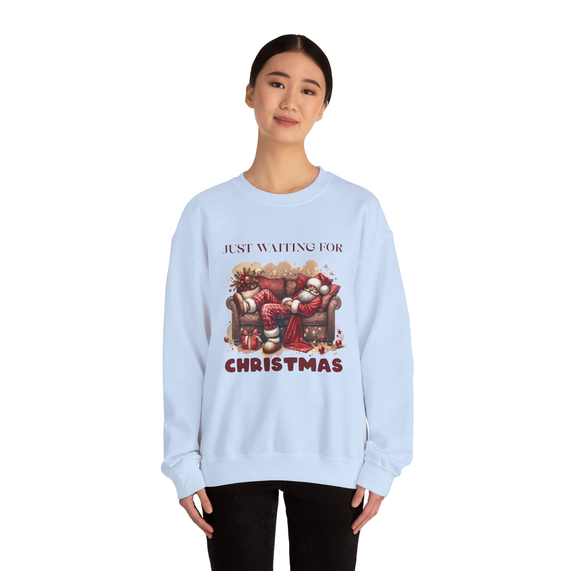 Just Waiting For Christmas Sweatshirt,Santa Clause Shirt ,Funny Christmas Shirt - PopCultureByDesign36
