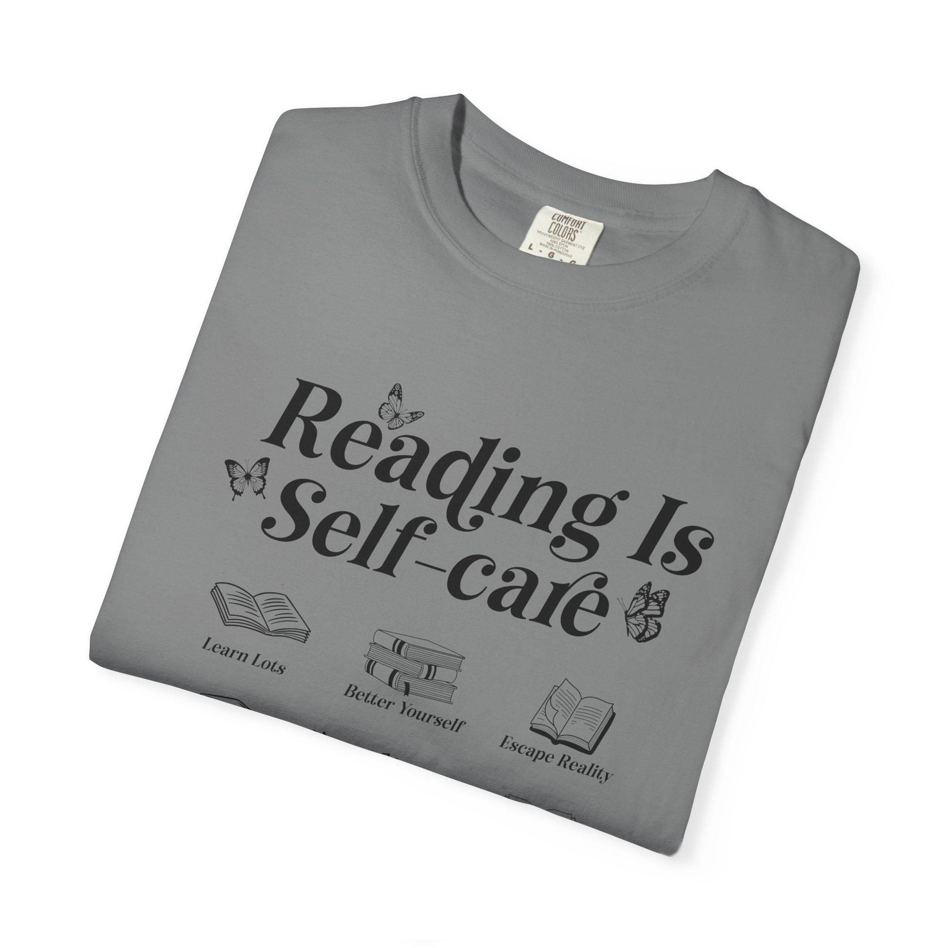 Book Lover Tee, Relaxation Vibes Shirt, Mindfulness Gift, Cozy Reading Top - PopCultureByDesign36