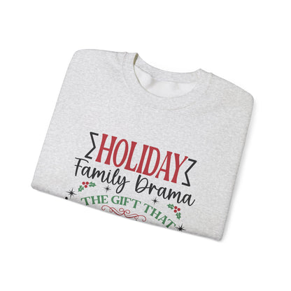 Holiday Family Drama The Gift That Keeps Giving Sweatshirt, Family Matching - PopCultureByDesign36