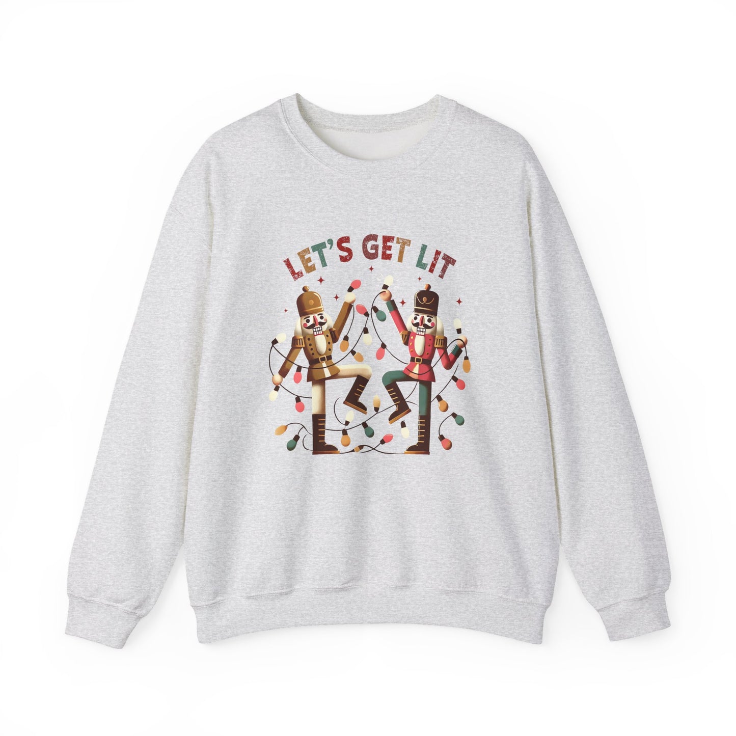 Let's get lit sweatshirt , Funny nutcracker Christmas shirt, Funny nutcracker - PopCultureByDesign36
