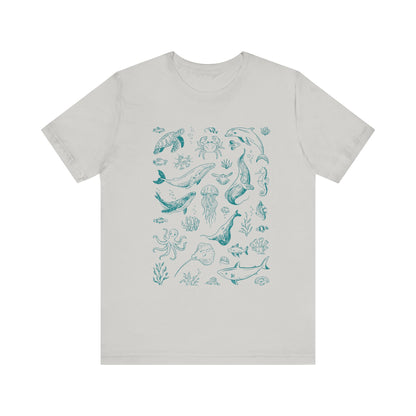 Vintage Ocean Tattoo Style T-Shirt, Retro Ocean Shirt, Ocean Shirt For Men - PopCultureByDesign36