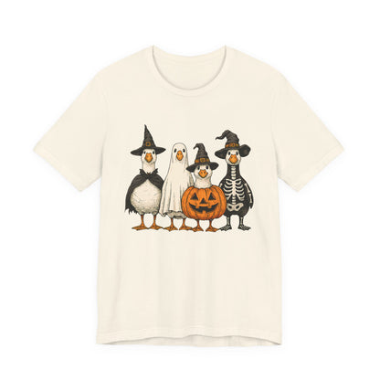 Duck Halloween Tee, Funny Halloween Duck Shirt, Quirky Bird Top - PopCultureByDesign36