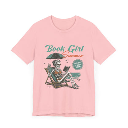 Book Girl Summer Shirt, Reading Lover Tee, Literary Bookworm Top - PopCultureByDesign36