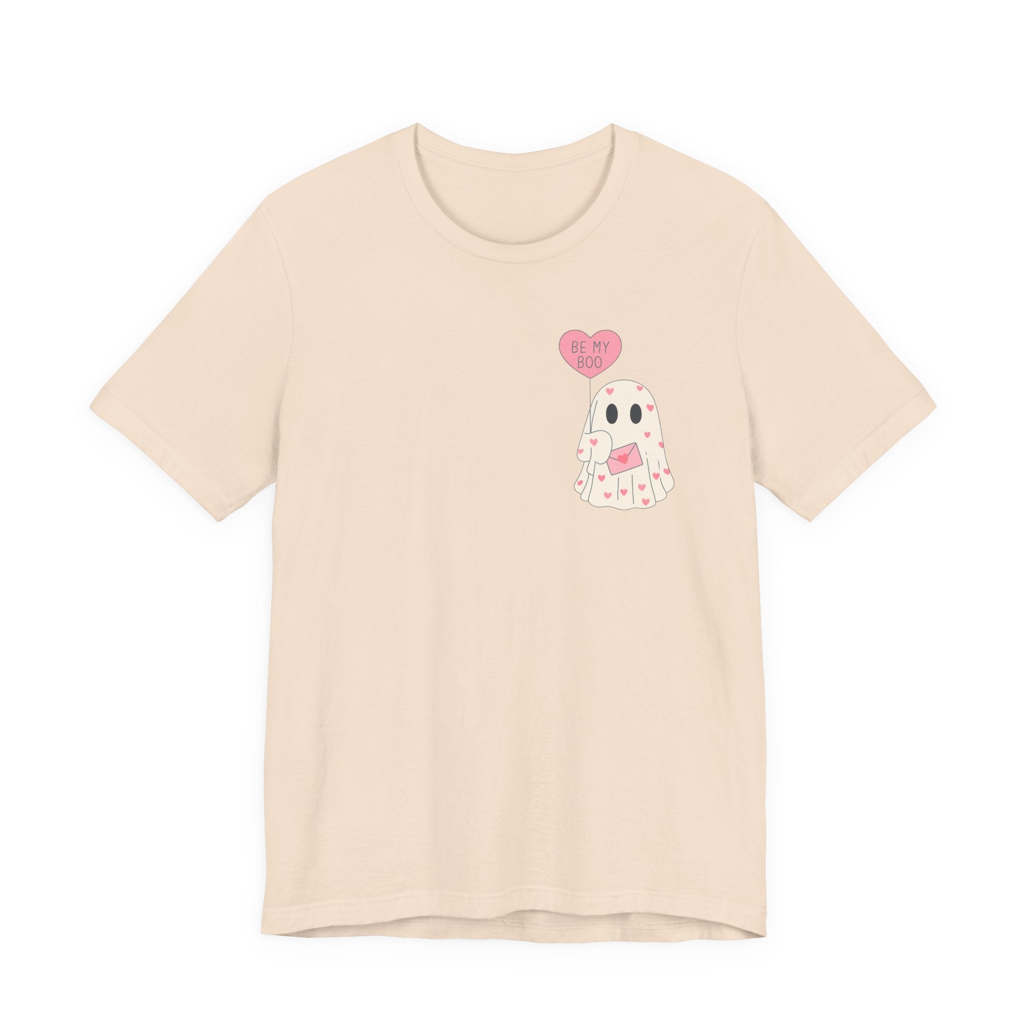 Valentine's 'Be My Boo' Ghost Tee — Cute Ghost Holding 'Be Mine' Balloon by PopCultureByDesign36