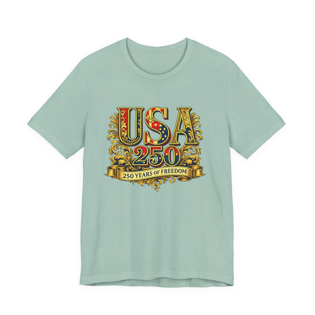 Retro 250 Years USA Freedom T-Shirt | Patriotic Americana Independence Anniversary by Printify